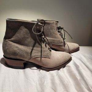 Ranch Road Ankle Boots, Size 9, Suede and Leather
